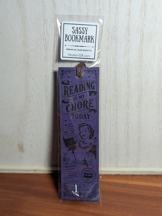 Reading is my chore today bookmark