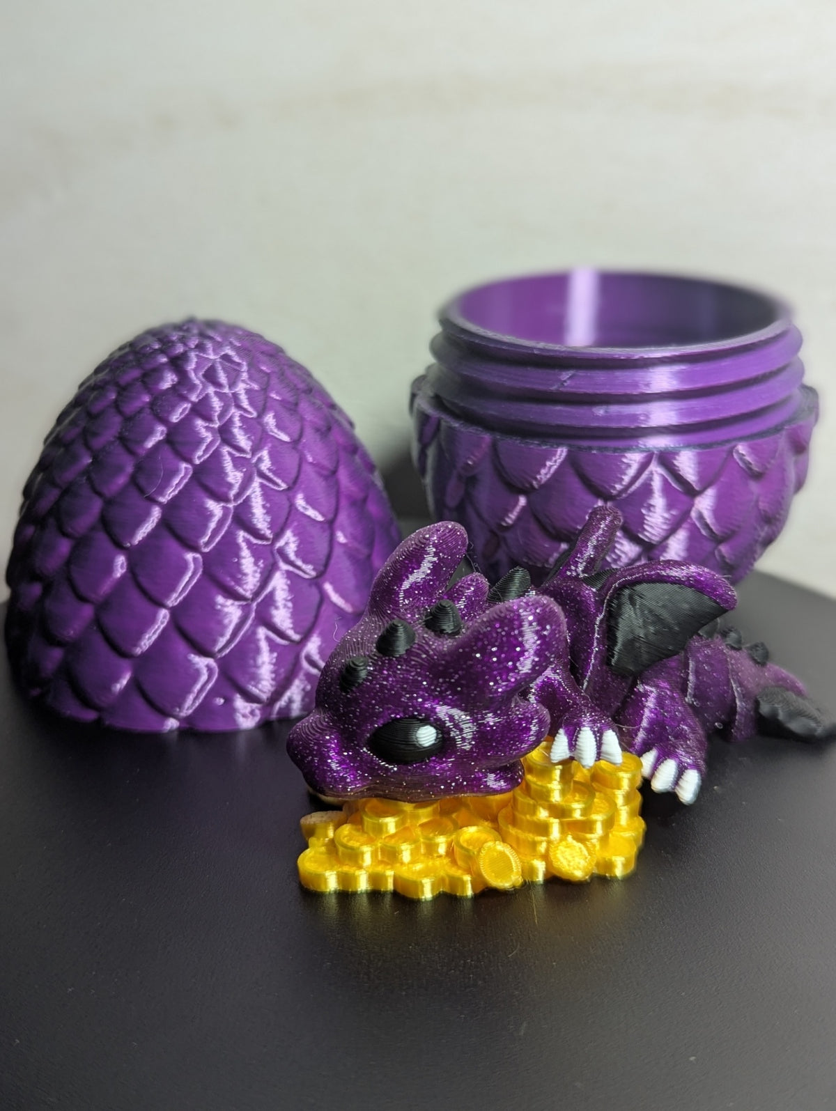 Baby Dragons w/ Egg & Gold 3D Print