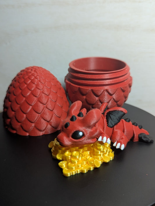 Baby Dragons w/ Egg & Gold 3D Print