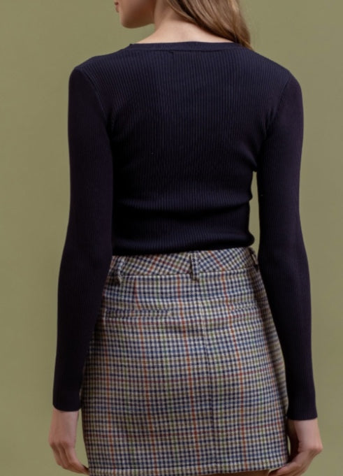 The workshop Top - Navy blue - Small