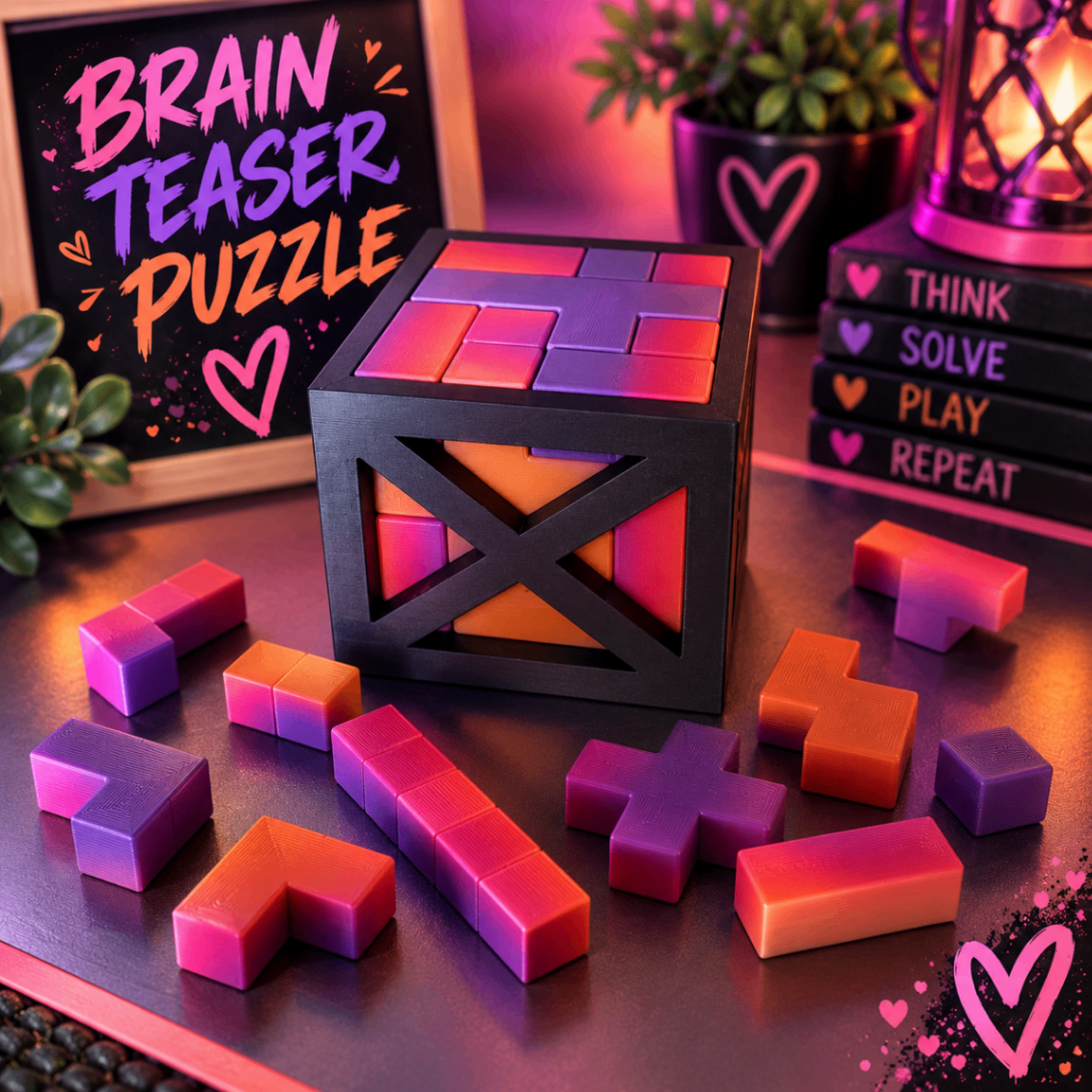 Brain Teaser Puzzle with holder