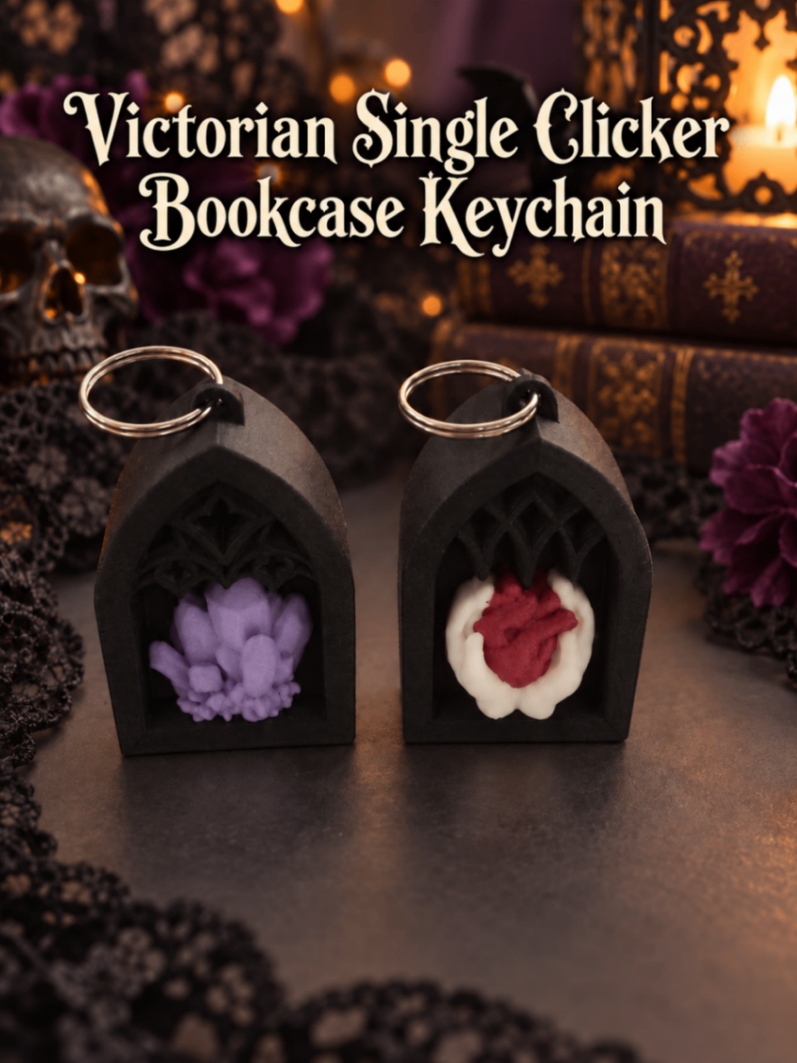 Victorian Single Clicker Bookcase Keychain