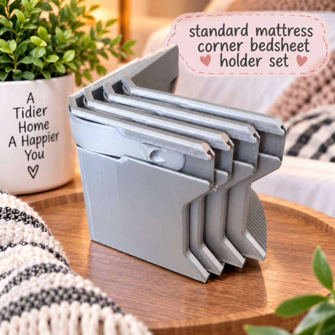 Standard Mattress Corner Bedsheet holder set