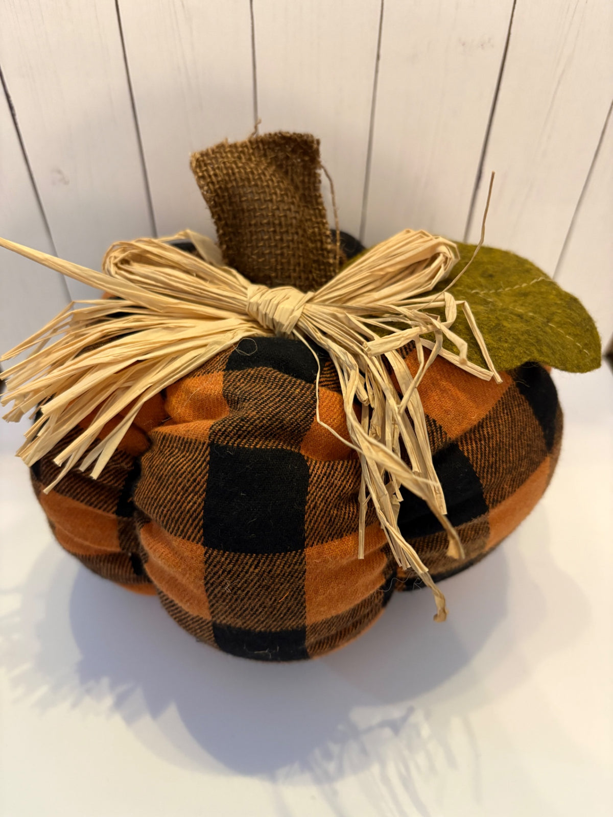 Orange and Black Check Pumpkin