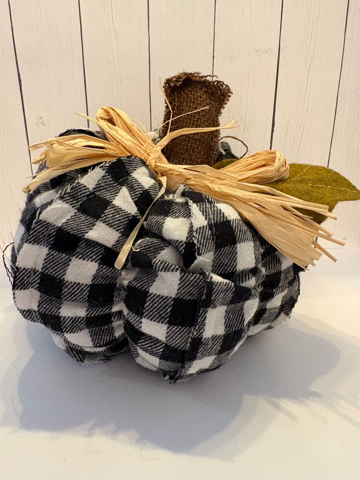 Black Gingham Pumpkin