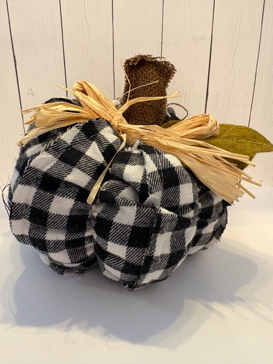 Black Gingham Pumpkin
