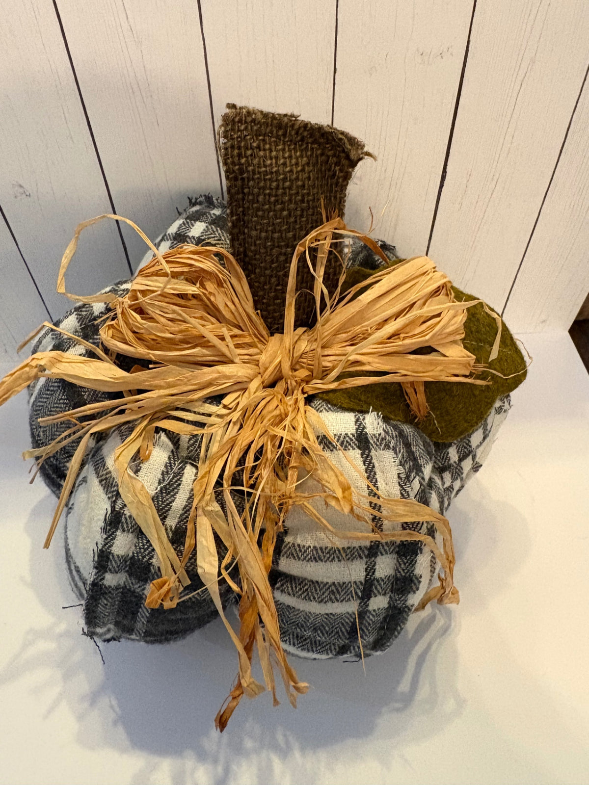  Gray Plaid Pumpkin