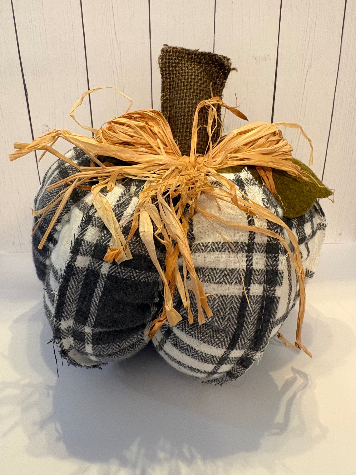  Gray Plaid Pumpkin