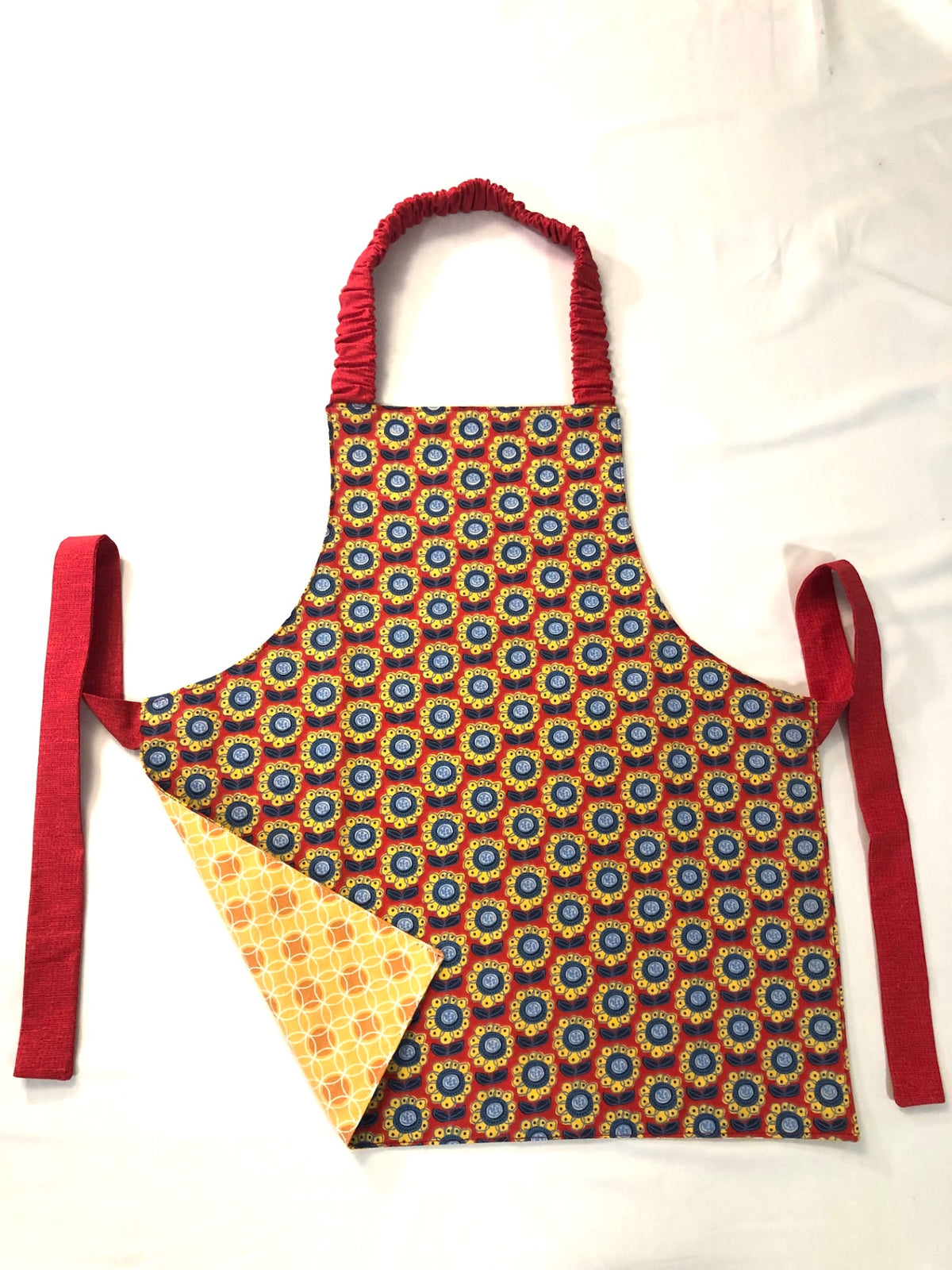 Children’s Yellow and Blue Flowers Apron 