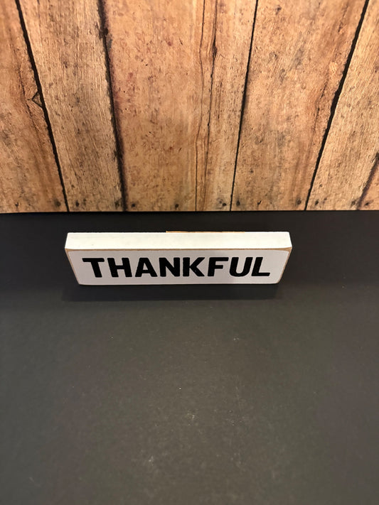 THANKFUL Mini Block Sign 