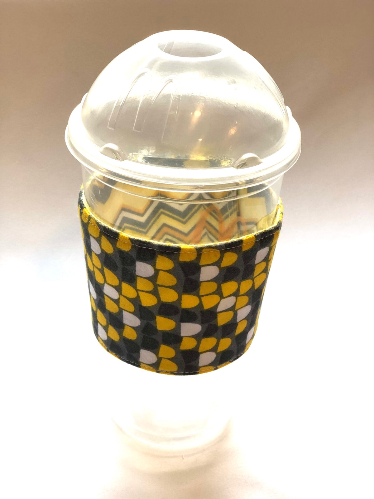 Gray yellow white Coffee Sleeve 