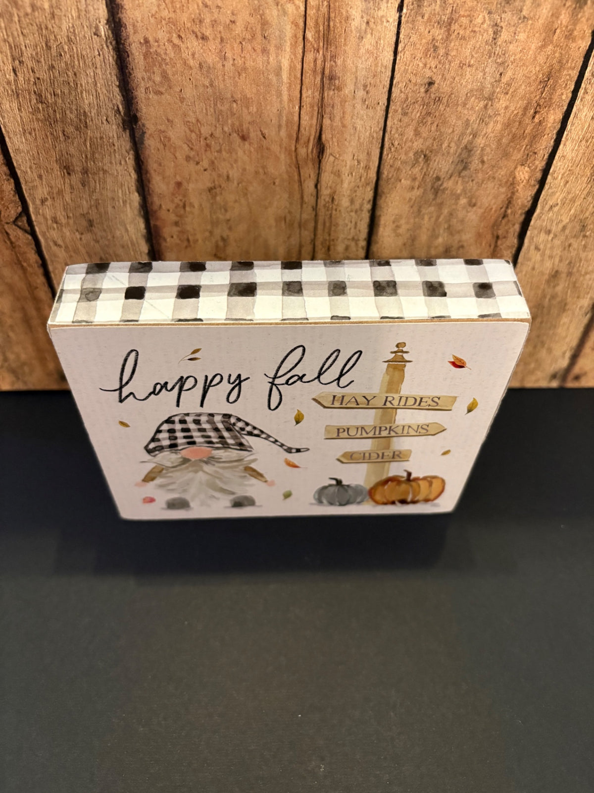 Fall Gnome Block Sign