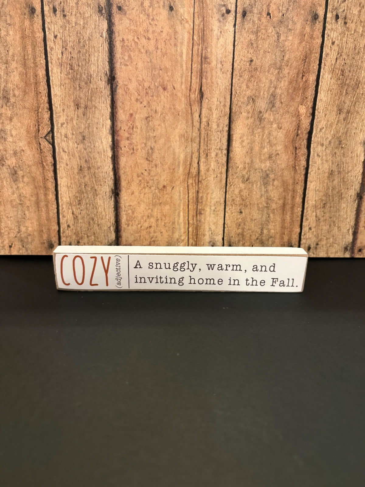 Cozy Mini Block Sign