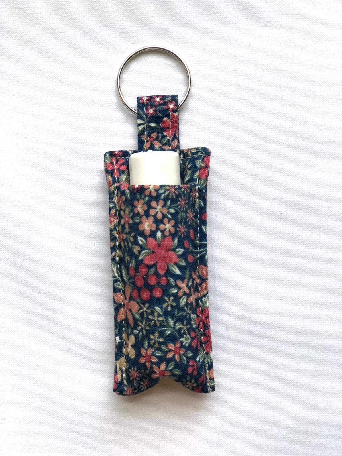 Blue Floral Chapstick Holder 