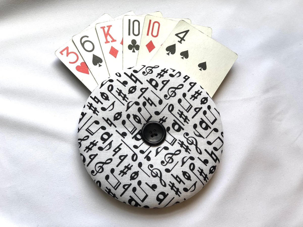 Musical Notes Playing Card Holder 