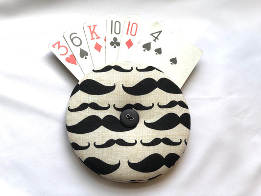 Mustaches Playing Card Holder 