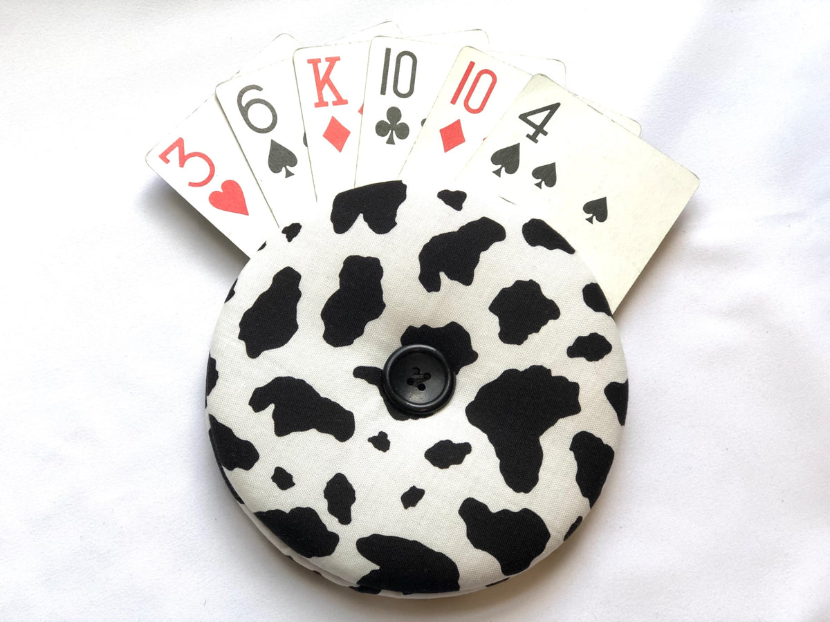 Cow Print Playing Card Holder 
