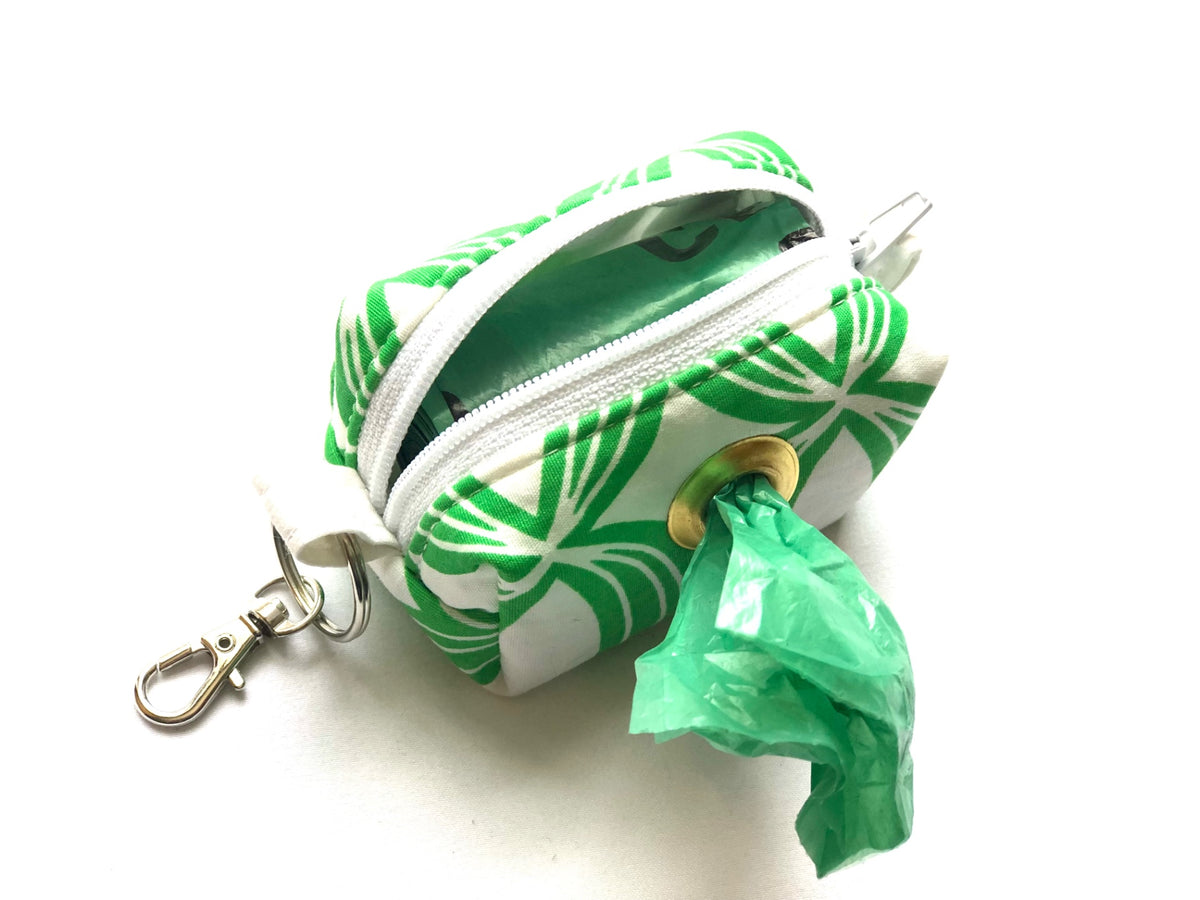 Green and White Poopoo Bag 
