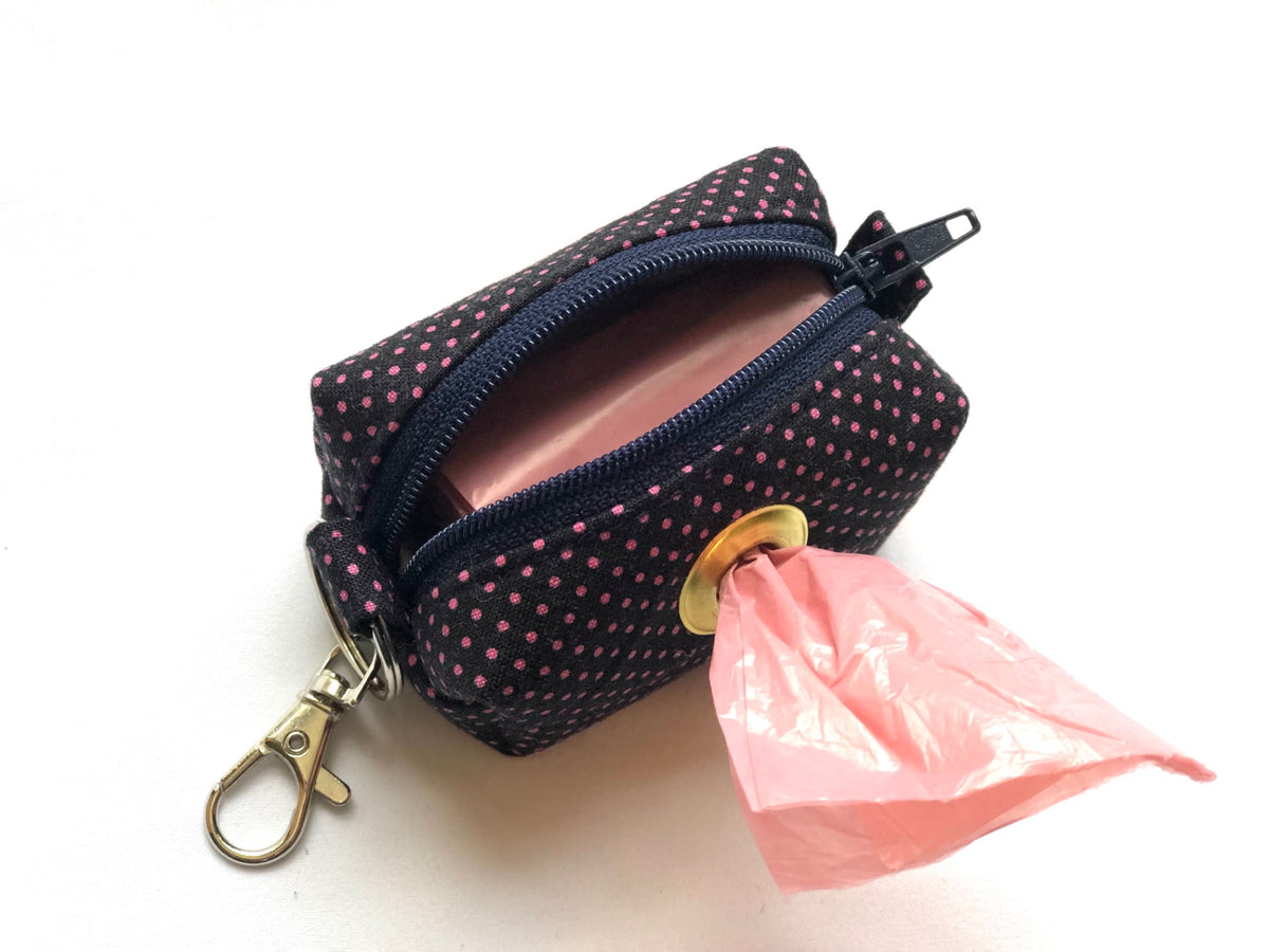 Pink Polkadots Poopoo Bag 