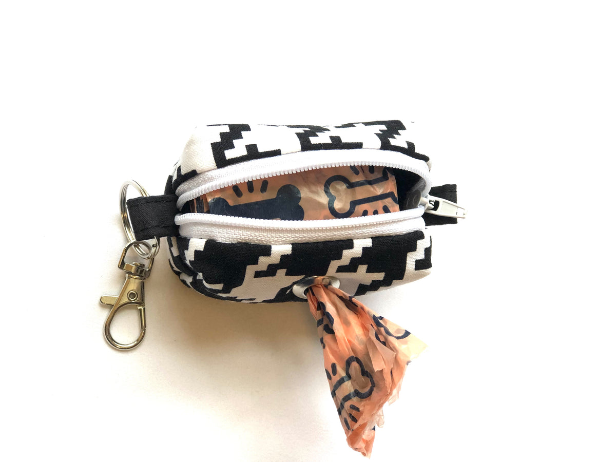 B&W Geometric Poopoo Bag