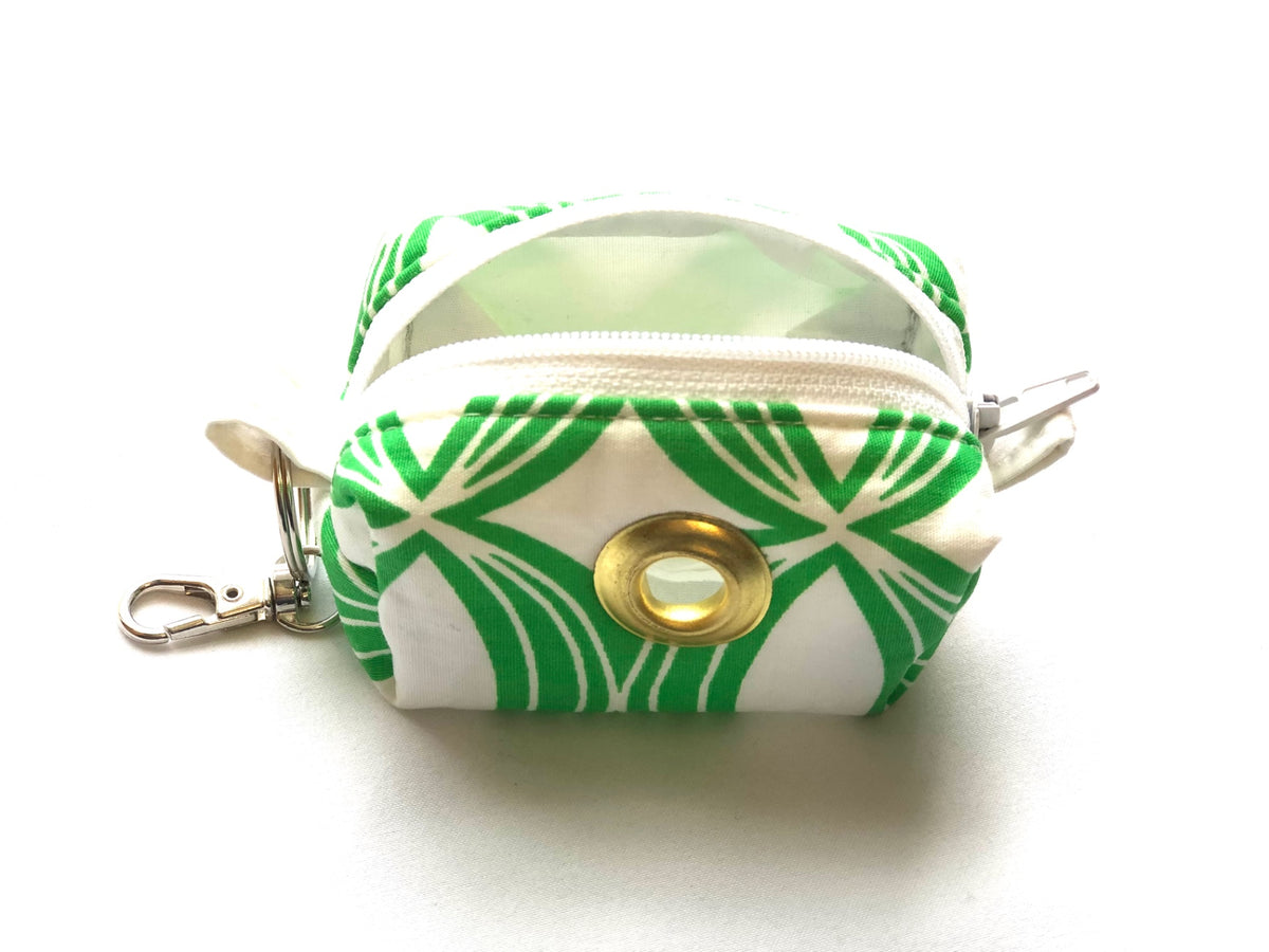Green and White Poopoo Bag 