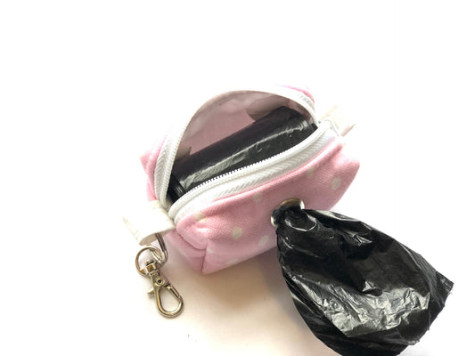 Pink w/White Dots Poopoo Bag 
