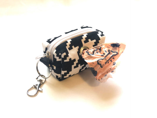 B&W Geometric Poopoo Bag