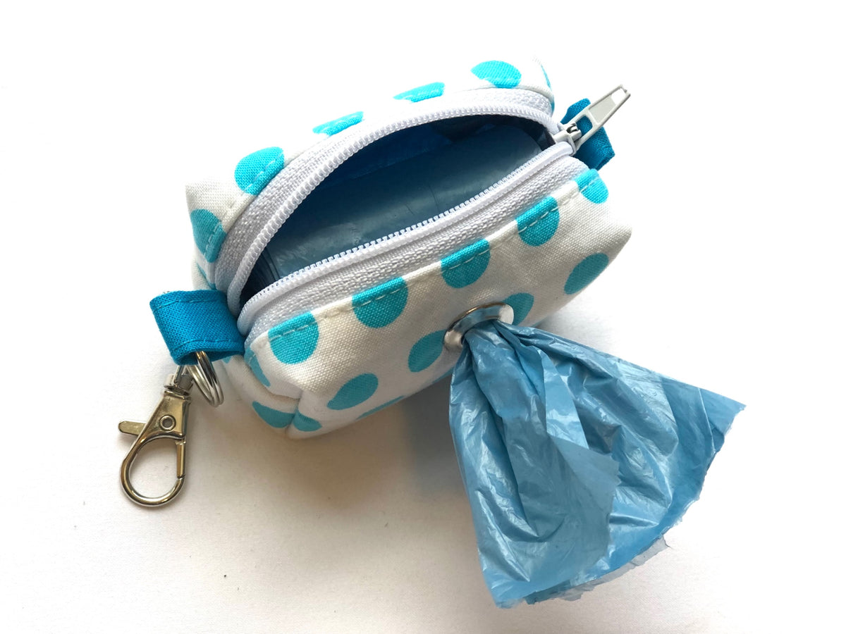 Blue Polkadots Poopoo Bag 