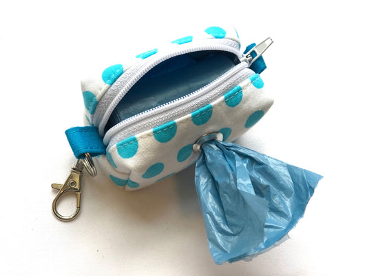 Blue Polkadots Poopoo Bag 