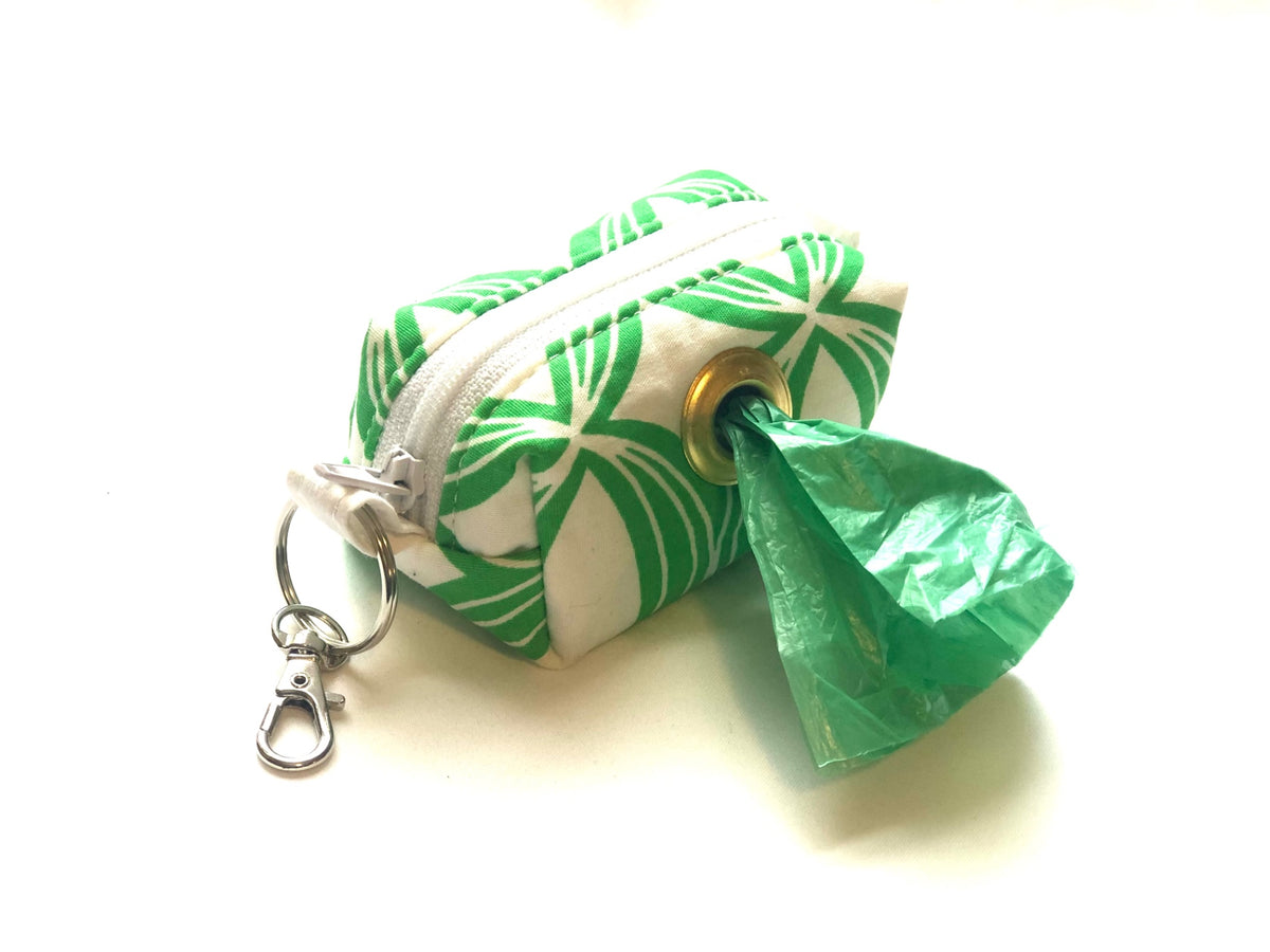 Green and White Poopoo Bag 