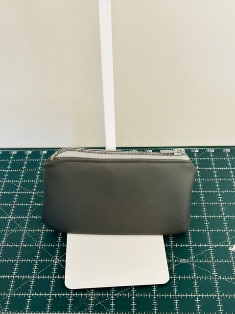 Gray Zipper Pouch