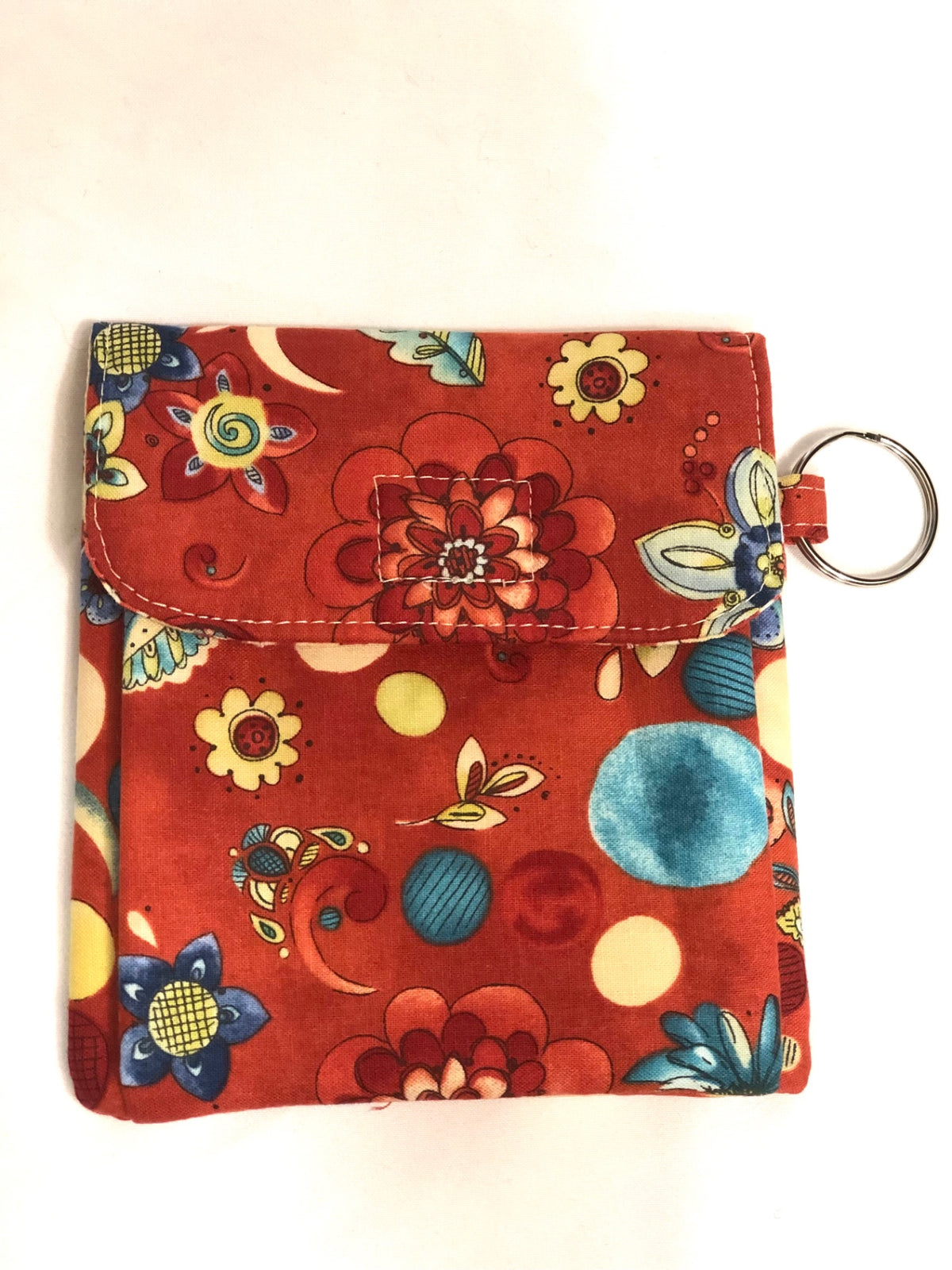 Floral on Red Mini Pouch 