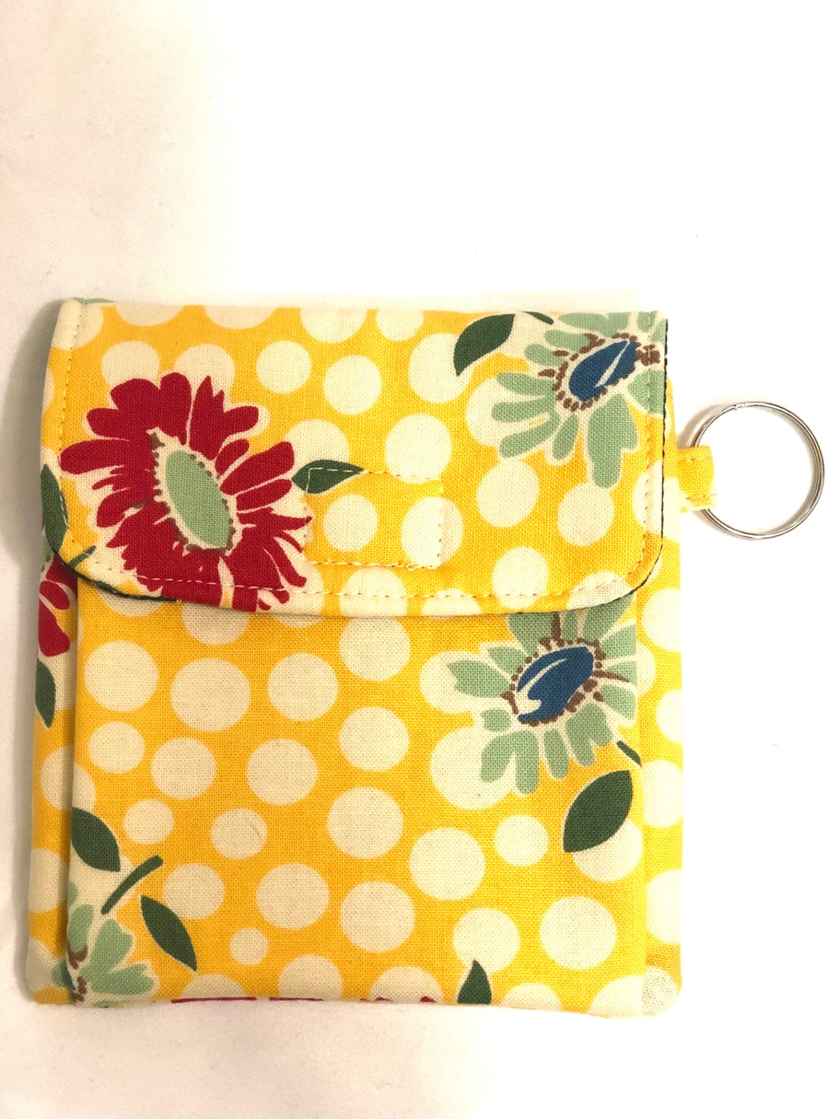 Flowers on Yellow Mini Pouch 