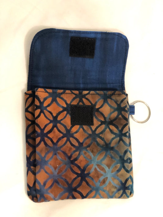 Brown and Blue Mini Pouch 