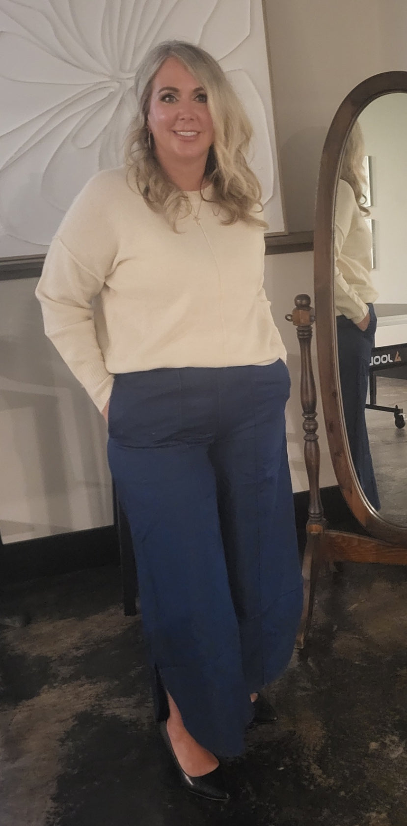 Pants LovLov - Navy blue - Large