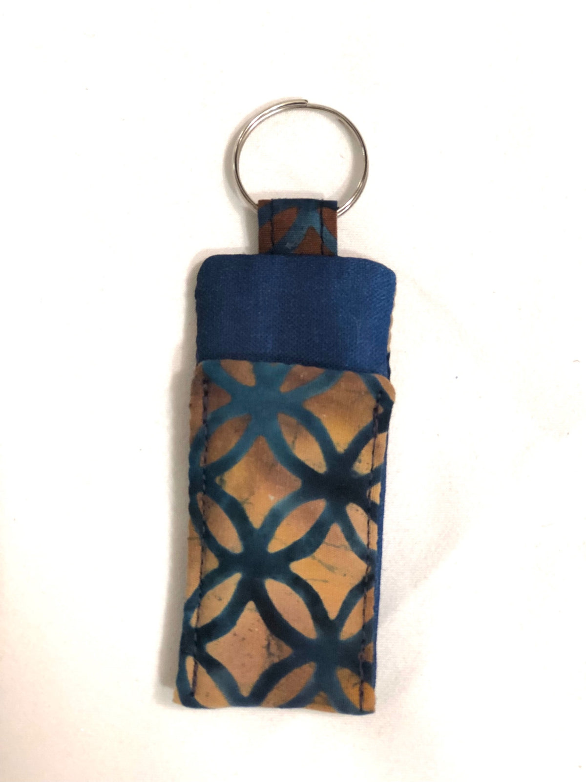 Brown and Blue Chapstick Holder 