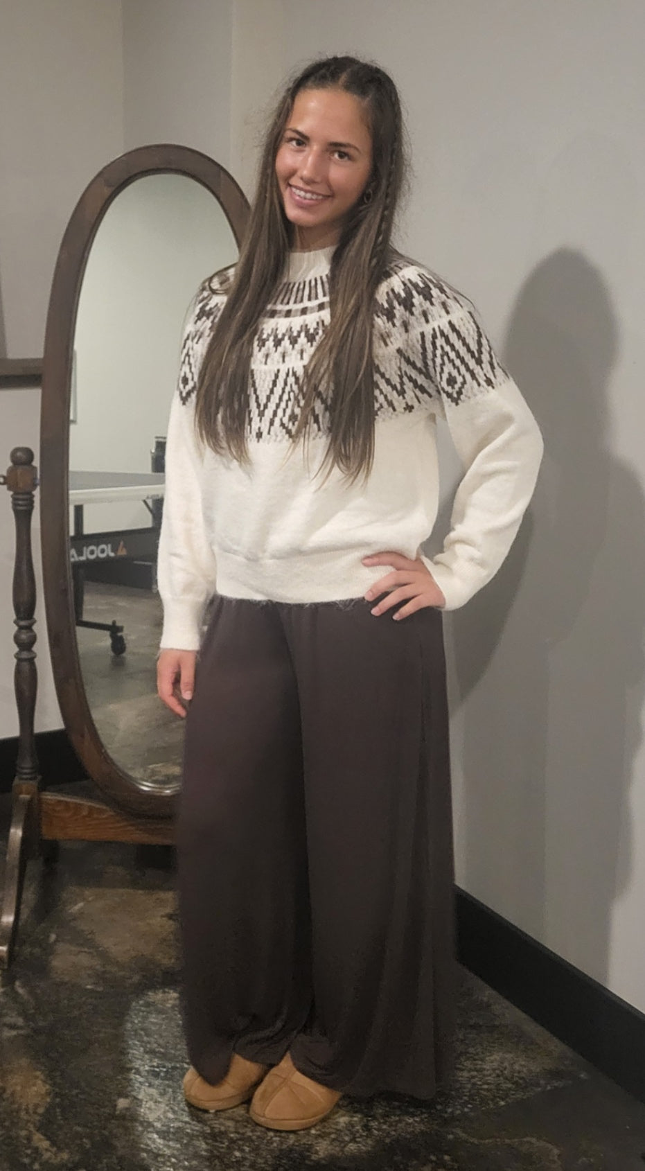 Zenana wide leg palazzo  Pants - Dark brown - Medium