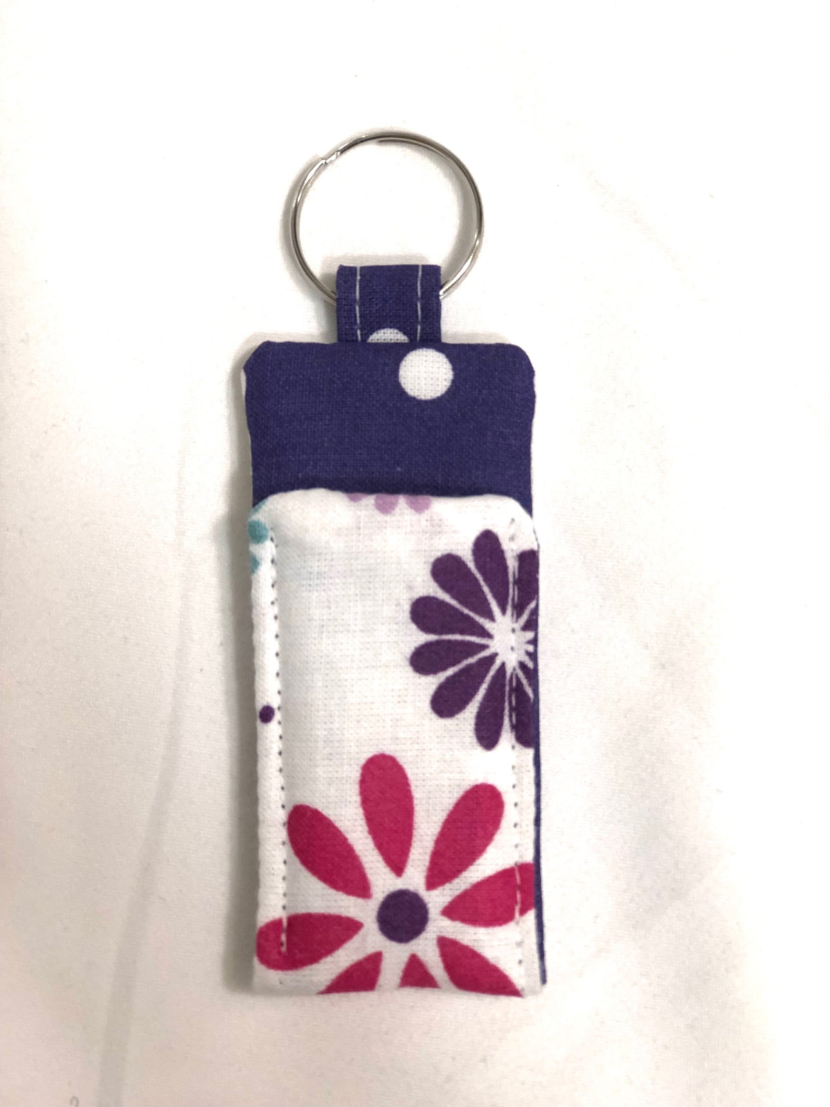 White Floral Chapstick Holder 