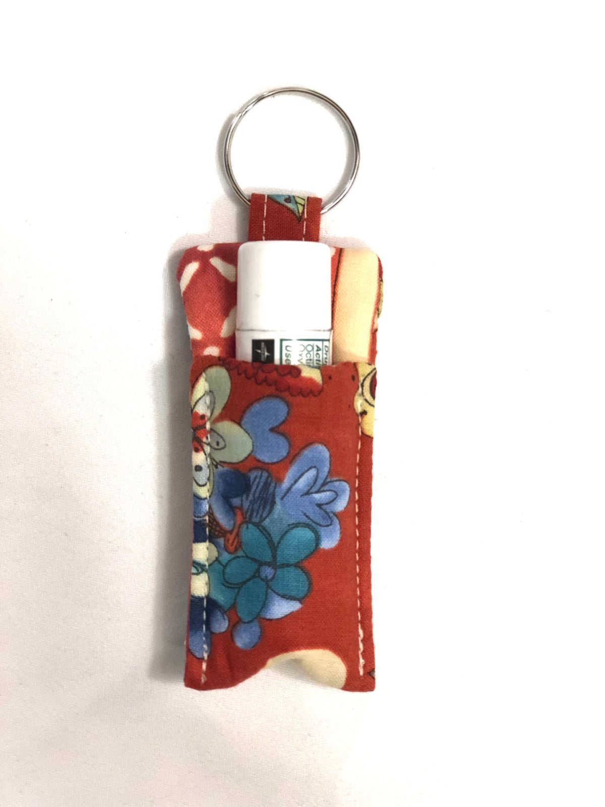 Red Floral Chapstick Holder 