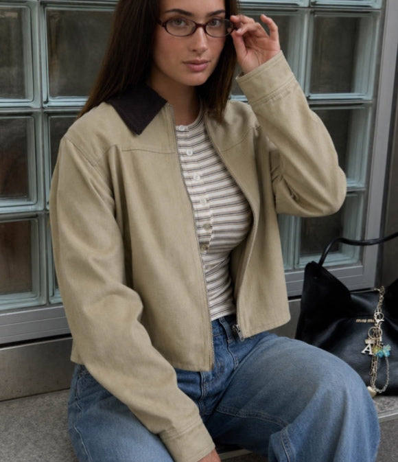 Jacket-The workshop Jacket - Beige - Large