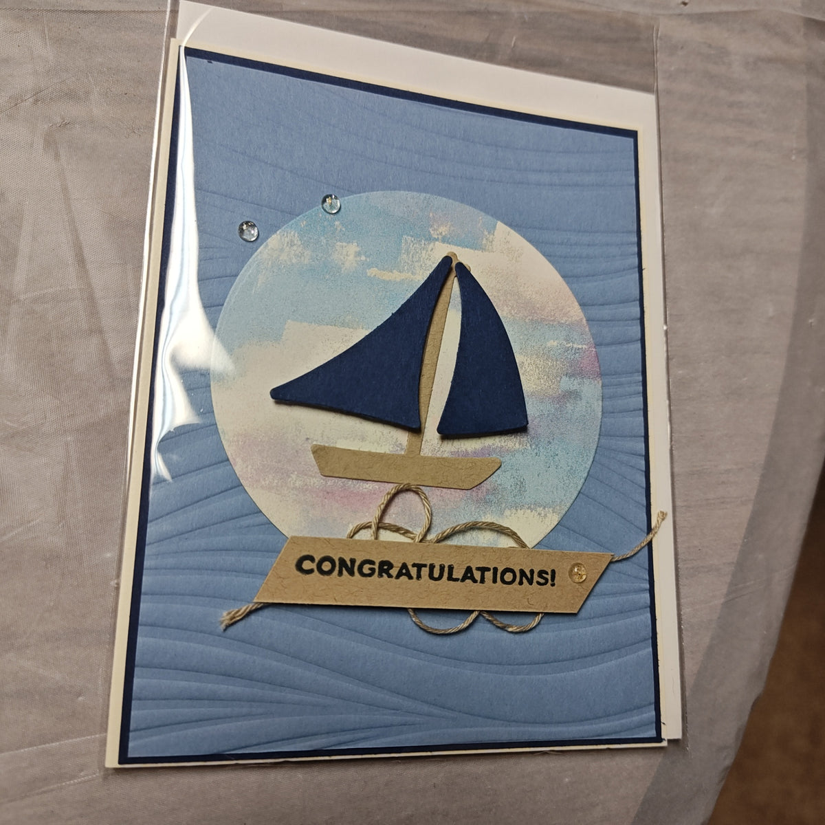Party Creations Greeting Card - Blue - Standard card size