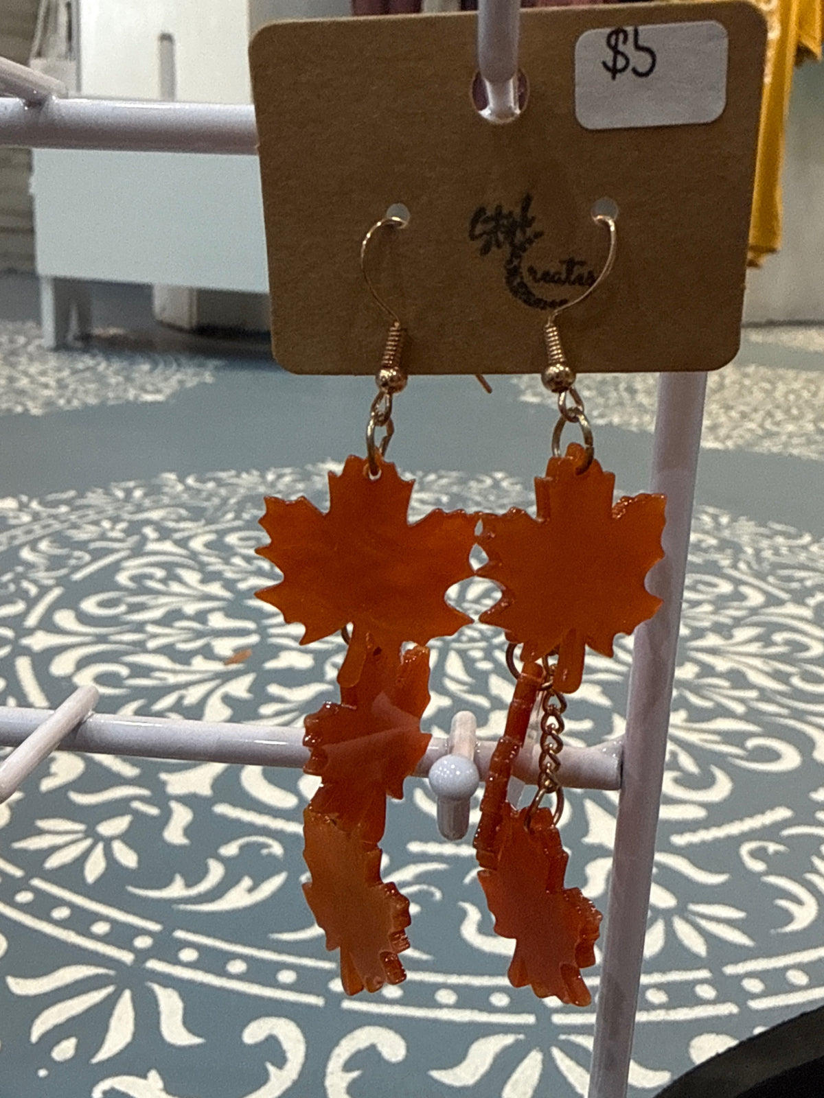 Earrings - Orange - One size