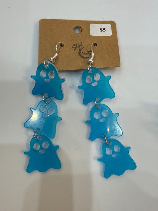 Earrings - Blue -