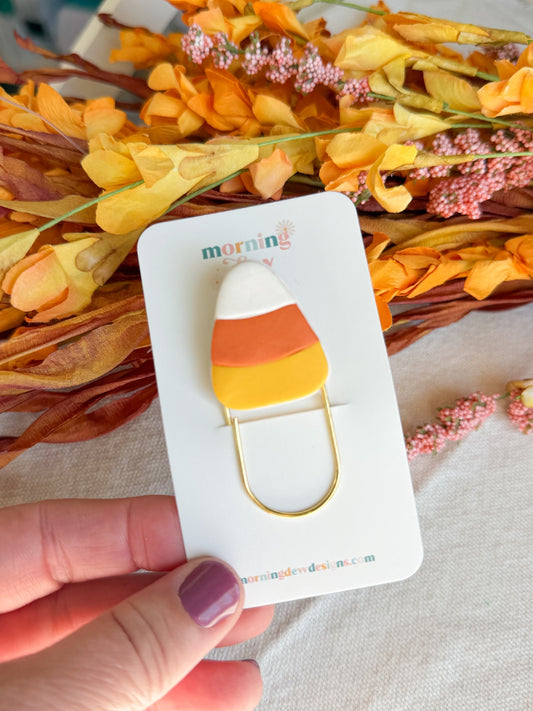 Candy Corn Paperclip Bookmark