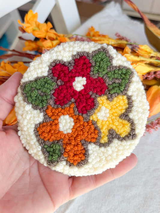 Flower Bunch Mug Rug Coaster