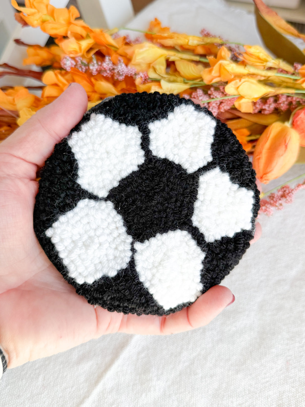 Soccer Ball Mug Rug Coaster