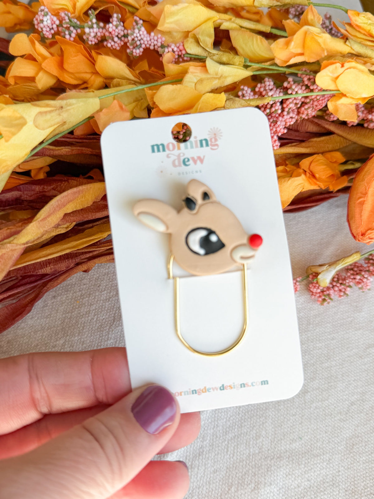Rudolph Paperclip Bookmark