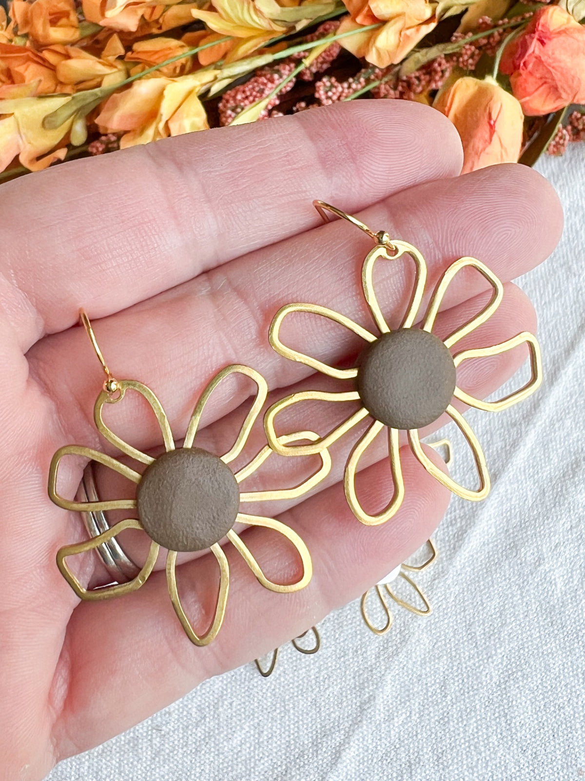 Gold Bezel Sunflowers