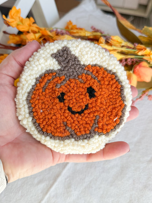Cutie Pumpkin Mug Rug Coaster