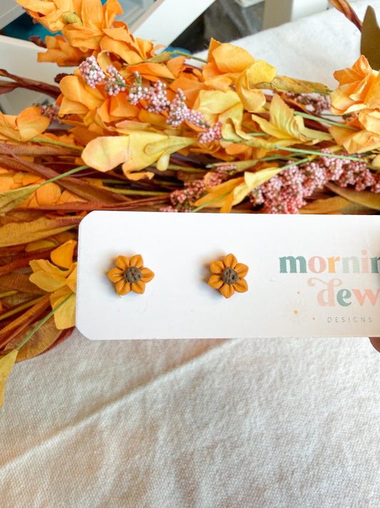 Kid Sized Mini Sunflower Studs